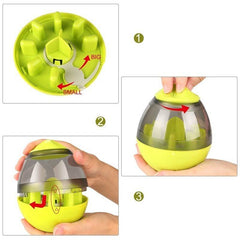 Dog Food Balls Tumbler Pet Puppy Feeder Dispenser Bowl Toy Leak Food Interactive Pet Tumbler Feeder Food Automatic Dispenser Bowl Interactive Balls - ProTrendyz