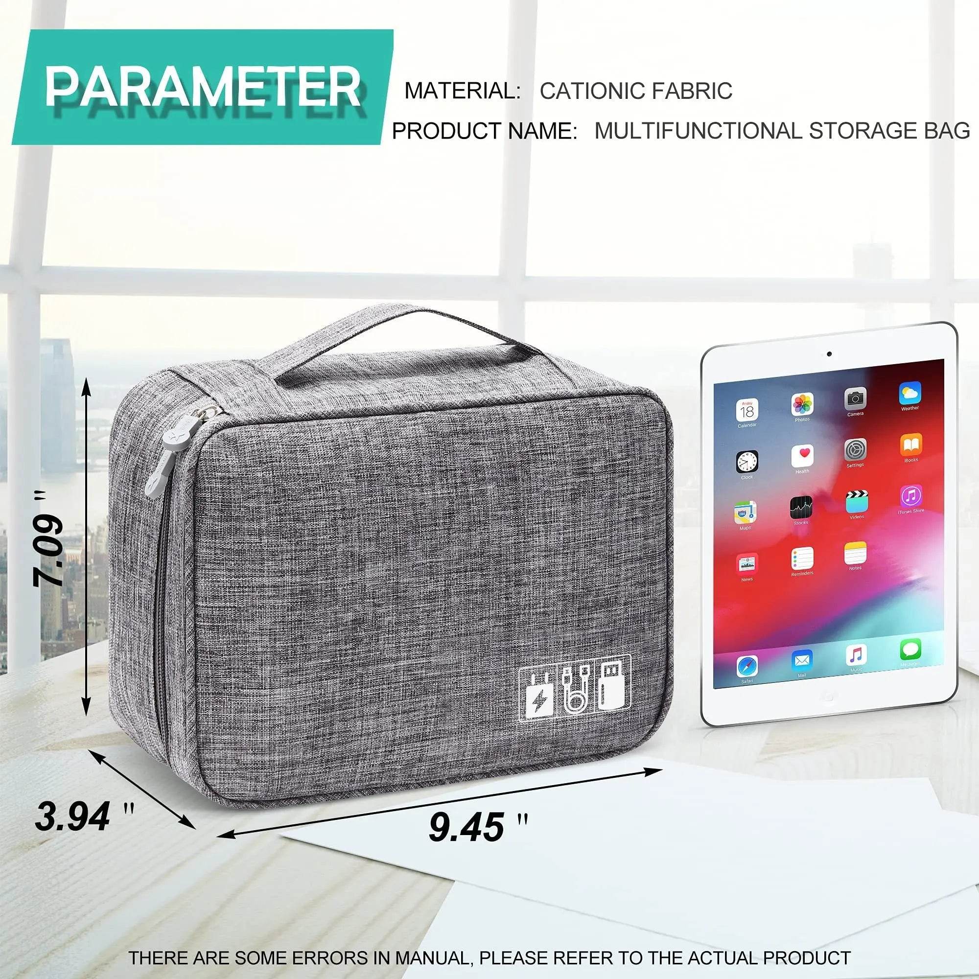 Electronics Organizer Travel Cable Organizer Bag Waterproof Portable Digital Storage Bag Electronic Accessories Case Cable Charger Organizer Case - ProTrendyz
