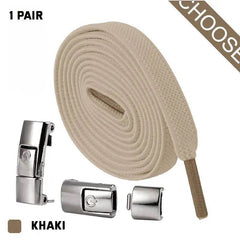 Press Lock Shoelaces Without Ties Elastic Laces Sneaker 8MM Widened Flat No Tie Shoe Laces Kids Shoelace For Shoes - ProTrendyz