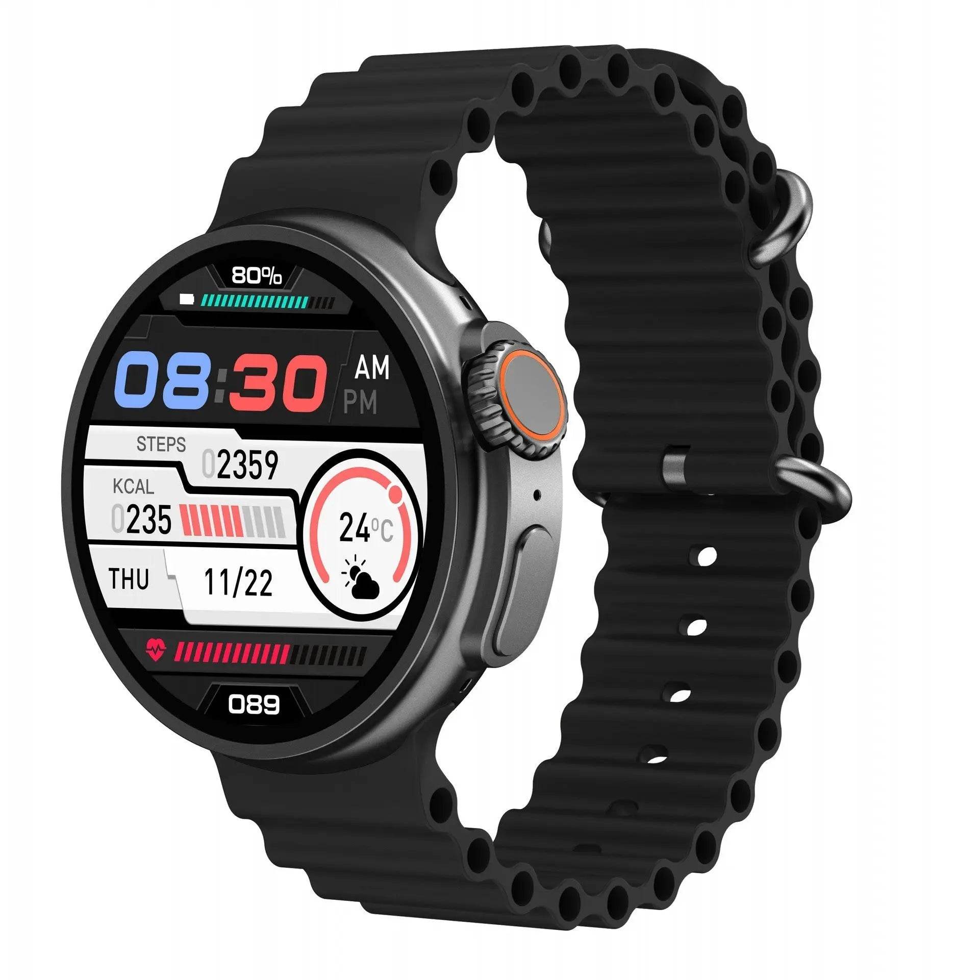 New K9 Smart Watch 1.39 Round Screen Encoder True Screw Clip Wireless Charging NFC Offline And Payment Function - ProTrendyz