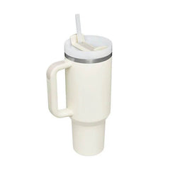 40 Oz Tumbler With Handle Straw Insulated, Stainless Steel Spill Proof Vacuum Coffee Cup Tumbler With Lid Tapered Mug Gifts For Valentine Lover Suitable For Car Gym Office Travel US - ProTrendyz