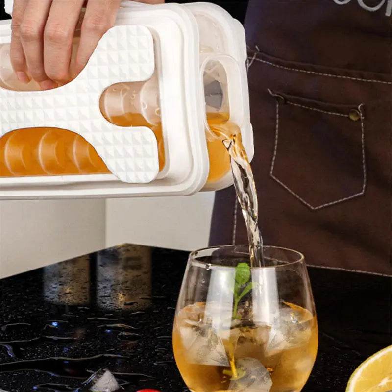 2in1 Portable Silicone Ice Ball Mold Ice Maker Water Bottle Ice Cube Mould Bottle Creative Ice Ball Diamond Curling Summer Kitchen Gadgets - ProTrendyz