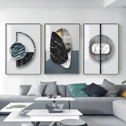 Abstract Geometric Canvas Painting Picture Home Decor Wall Poster - ProTrendyz