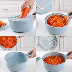 8 In 1 Mandoline Slicer Vegetable Slicer Potato Peeler Carrot Onion Grater With Strainer Vegetable Cutter Kitchen Accessories - ProTrendyz