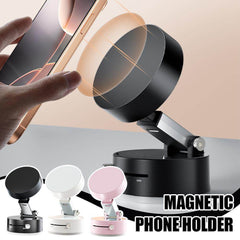 Foldable Magnetic Vacuum Car Phone Holder Foldable Suction Cup With Suction Cup Hands-Free Navigation For Smart Phone - ProTrendyz