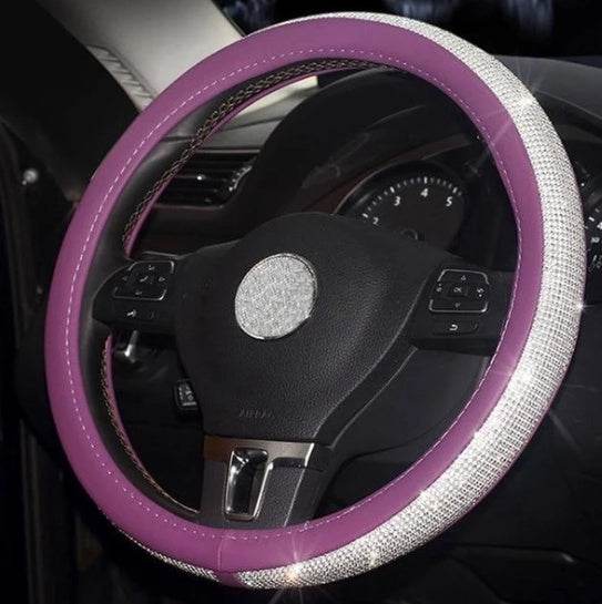 Car steering wheel handle set Four seasons universal really cute feminine cartoon leather anti-slip handle - ProTrendyz