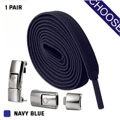 Press Lock Shoelaces Without Ties Elastic Laces Sneaker 8MM Widened Flat No Tie Shoe Laces Kids Shoelace For Shoes - ProTrendyz