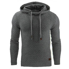 Men's Jacquard Sweater Long-sleeved Hoodie Warm Color Hooded Sweatshirt Jacket - ProTrendyz
