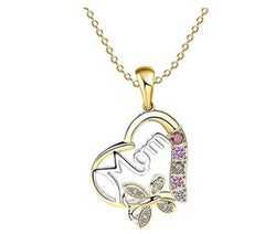 Mother's Day Gift Hollow Heart English Letter Love Mom Rhinestone Butterfly Finger Ring Jewelry Gift - ProTrendyz