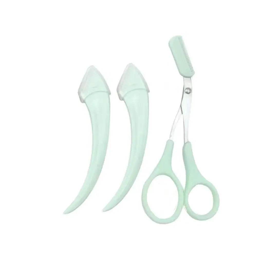 Eyebrow Trimming Knife With Comb Curved Moon Small Beauty Supplies Gadgets - ProTrendyz