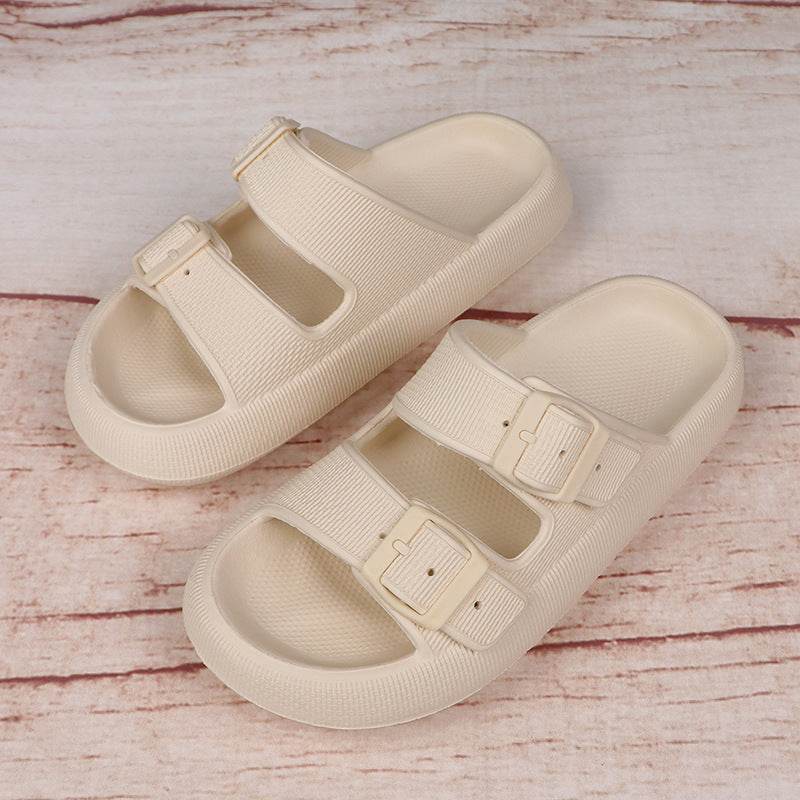 Platform Slippers Women's Summer Buckle Home Shoes Fashion Outdoor Wear Soft Bottom Sandals - ProTrendyz