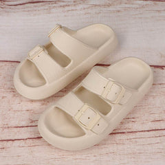 Platform Slippers Women's Summer Buckle Home Shoes Fashion Outdoor Wear Soft Bottom Sandals - ProTrendyz
