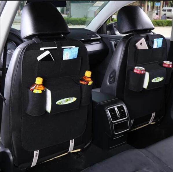 Universal Multifunctional Car Seat Bag with Foldable Table PU Leather Multi-pocket - ProTrendyz