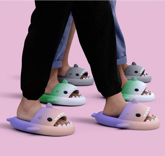 Gradient Shark Slippers Men's Home Bathroom Non-slip - ProTrendyz