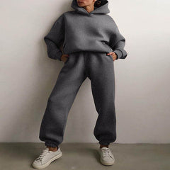 Women's Casual Hooded Sweater Two-piece Suit Clothes Hoodie Tracksuit - ProTrendyz