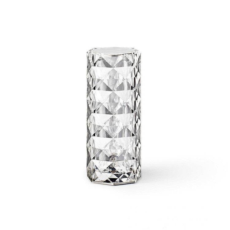 Nordic Crystal Lamp USB Table Lamps Bedroom Touch Dimming Atmosphere Diamond Night Light Rose Projector Lamp Decor - ProTrendyz
