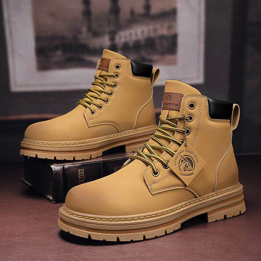 Men's Boots Plus Size Vintage Leather Worker Boot - ProTrendyz