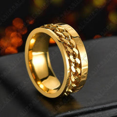 Roman Letter Rotatable Chain Rings Men Digital Titanium Steel RingFor Couple High Quality Multifunctional Bottle Opener Ring Spinner Jewelry Punk Gifts US - ProTrendyz