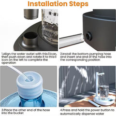Added Extension Tupe Water Dispenser Automatic Water Bottle Desktop Rechargeable Water Dispenser With Stand - ProTrendyz