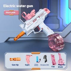Children Automatic UZI Electric Backpack Water Submachine Gun Fights Summer Toy Water Guns Outdoor Beach Swimming Pool Toys - ProTrendyz