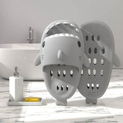 Shark Slippers With Drain Holes Shower Shoes For Women Quick Drying Eva Pool Shark Slides Beach Sandals With Drain Holes - ProTrendyz