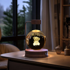 Crystal Ball Cosmic Dinosaur Indoor Night Light USB Power Warm Bedside Light Birthday Gift Night Lamp ProTrendyz