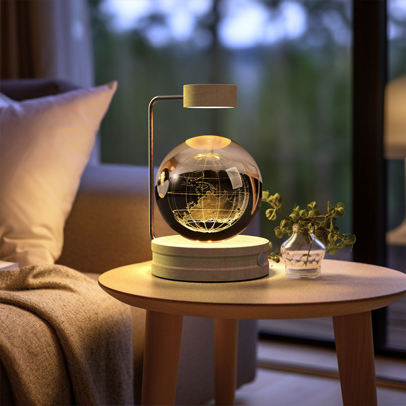 Crystal Ball Cosmic Dinosaur Indoor Night Light USB Power Warm Bedside Light Birthday Gift Night Lamp ProTrendyz