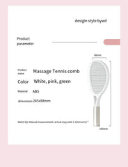 Hair Comb Tennis Racket Fluffy Combs High Skull Top Hair Artifact Airbag Cushion Massage Comb Barber Tools Hair Detangler Hairbrush For Thick Hair Self Cleaning Curly Hair Brush For Curly Hair - ProTrendyz