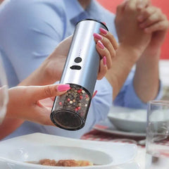 Electric Food Corn Soybean Salt And Pepper Grinder Mill Machine Rechargeable Electric Pepper And Salt Grinder Set With LED Kitchen Gadgets - ProTrendyz