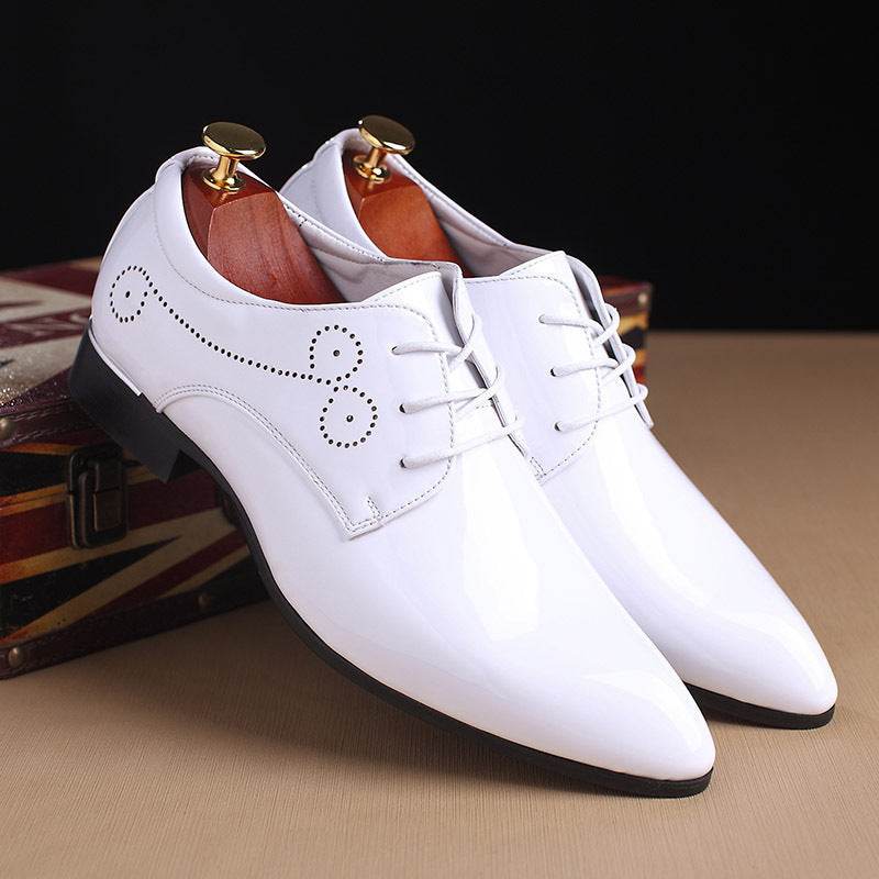 Men Leather Shoes Men Business Casual Dress Shoes Business Casual Leather Shoes Slip-on Black Driving Shoe For Men - ProTrendyz