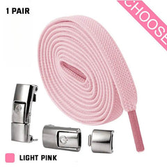 Press Lock Shoelaces Without Ties Elastic Laces Sneaker 8MM Widened Flat No Tie Shoe Laces Kids Shoelace For Shoes - ProTrendyz
