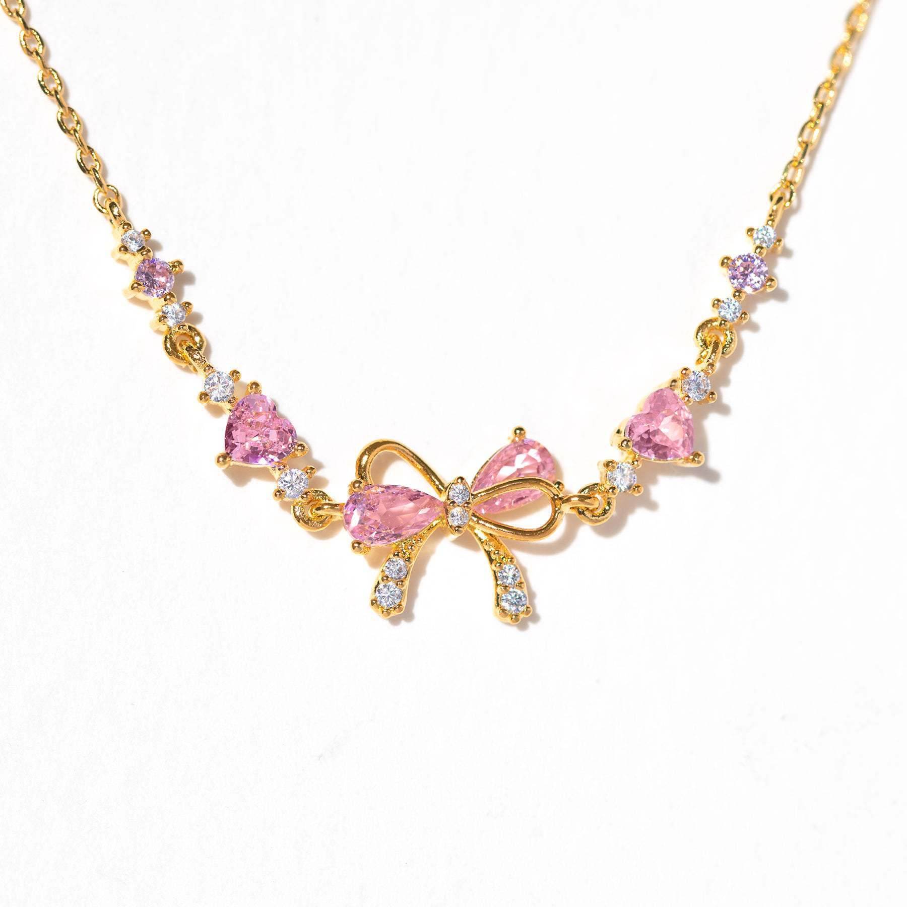 Cute Sweet Bracelet Loving Heart Zircon Bowknot Bracelet - ProTrendyz