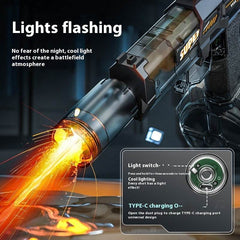 LED Lights Electric Water Guns Children Simulated Shooting Recoil Powerful Automatic Water Spray Gun Kids Summer Outdoor Toys - ProTrendyz