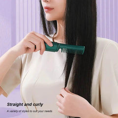 Professional Wireless Hair Straightener Curler Comb Fast Heating Negative Ion Straightening Curling Brush Hair Styling Tools - ProTrendyz