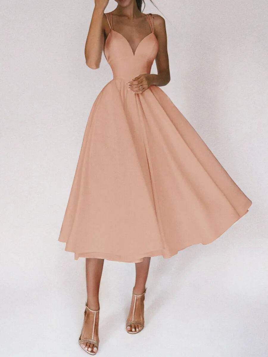 Sexy V-neck Suspender Dress Summer Fashion A-Line Long Dresses For Women - ProTrendyz