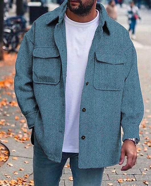Coat Men Polo Collar Top Men Fashion Work Clothes - ProTrendyz