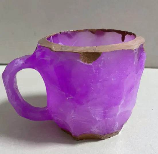 400ml Resin Mineral Crystal Coffee Mugs With Handles Elegant Fake Mineral Crystal Cup For Workplace Home Decor Christmas Gift Kitchen Gadgets - ProTrendyz