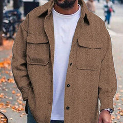 Coat Men Polo Collar Top Men Fashion Work Clothes - ProTrendyz