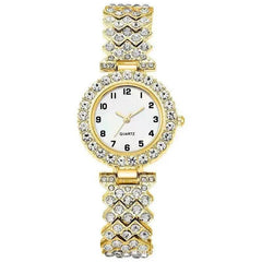 Fashion Jewelry 2pcs Luxury Fashion Women Watch Set Silver Strap Ladies Quartz Wristwatch Alloy Bracelet For Ladies Jewelry Set Clock Gift - ProTrendyz