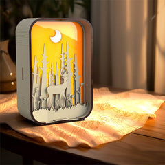 Woodcarving Light Creative Gift Minimalist Bedside Night Light Decoration Desktop Decoration Birthday Gift - ProTrendyz