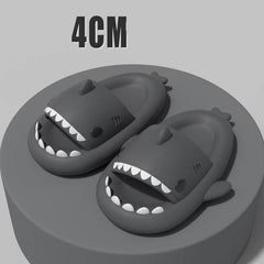 Adult's Slippers Indoor Outdoor Funny Shark Cartoon - ProTrendyz