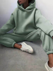 Women's Casual Hooded Sweater Two-piece Suit Clothes Hoodie Tracksuit - ProTrendyz