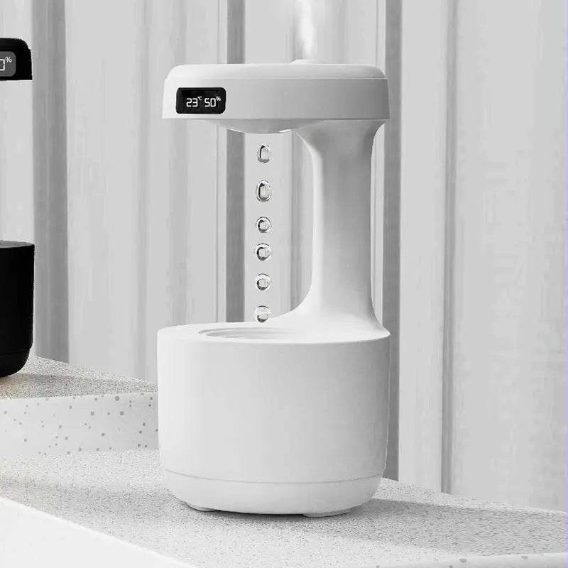 Bedroom Anti-Gravity Humidifier With Clock Water Drop Backflow Aroma Diffuser Dry Nose Large Capacity Office Bedroom Mute Heavy Fog Household Sprayer US - ProTrendyz