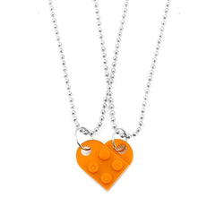 Valentines Day Gift New Jewelry Heart Necklace Love Stitching Acrylic Couple Necklace Valentines Jewelry - ProTrendyz