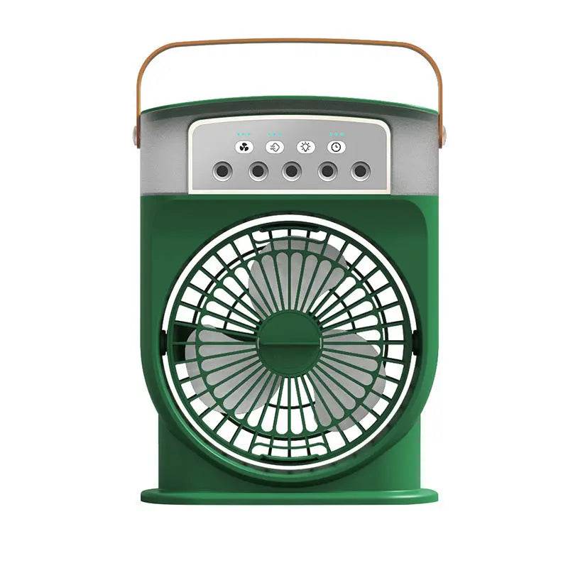 Portable USB Air Conditioner Cooling Fan With 5 Sprays 7 Color Light 600ML Water Tank Spray Mist Air Cooler Humidifiers - ProTrendyz