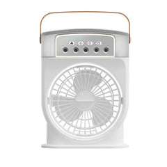 Portable USB Air Conditioner Cooling Fan With 5 Sprays 7 Color Light 600ML Water Tank Spray Mist Air Cooler Humidifiers - ProTrendyz