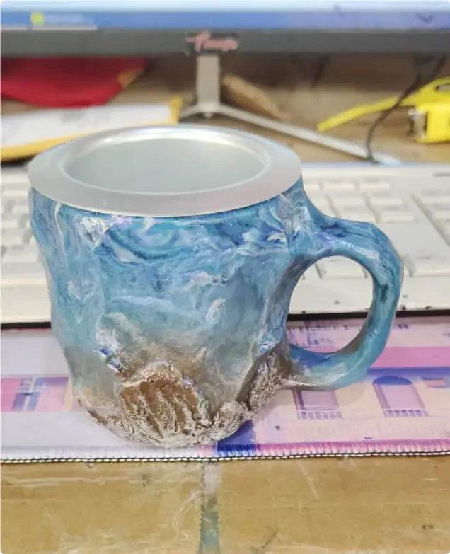 400ml Resin Mineral Crystal Coffee Mugs With Handles Elegant Fake Mineral Crystal Cup For Workplace Home Decor Christmas Gift Kitchen Gadgets - ProTrendyz