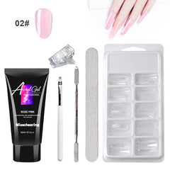 Painless Extension Gel Nail Art Without Paper Holder Quick Model Painless Crystal Gel Set US - ProTrendyz