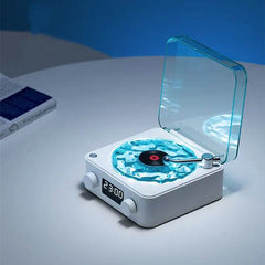 Retro Turntable Speaker Wireless Bluetooth-compatible 5.0 Vinyl Record Player Stereo Sound With White Noise RGB Projection Lamp Effect - ProTrendyz