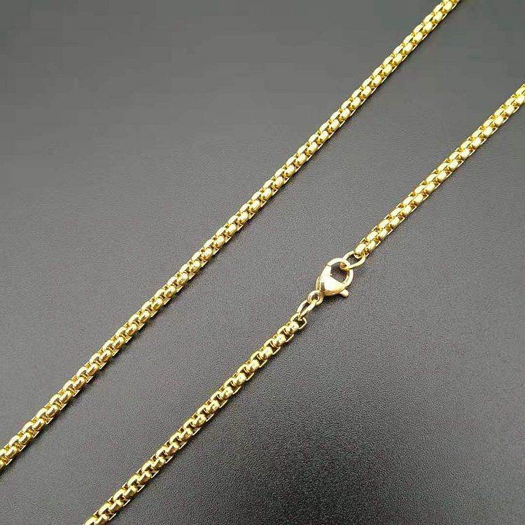 Men Stainless Steel Necklace Gold Color Viking Wolf Head Necklace Pendant With Chain Iced Out Norse Talisman Ethnic Jewelry - ProTrendyz